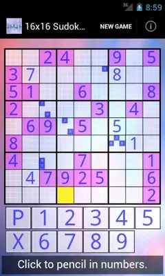 16x16 Sudoku Challenge android App screenshot 5